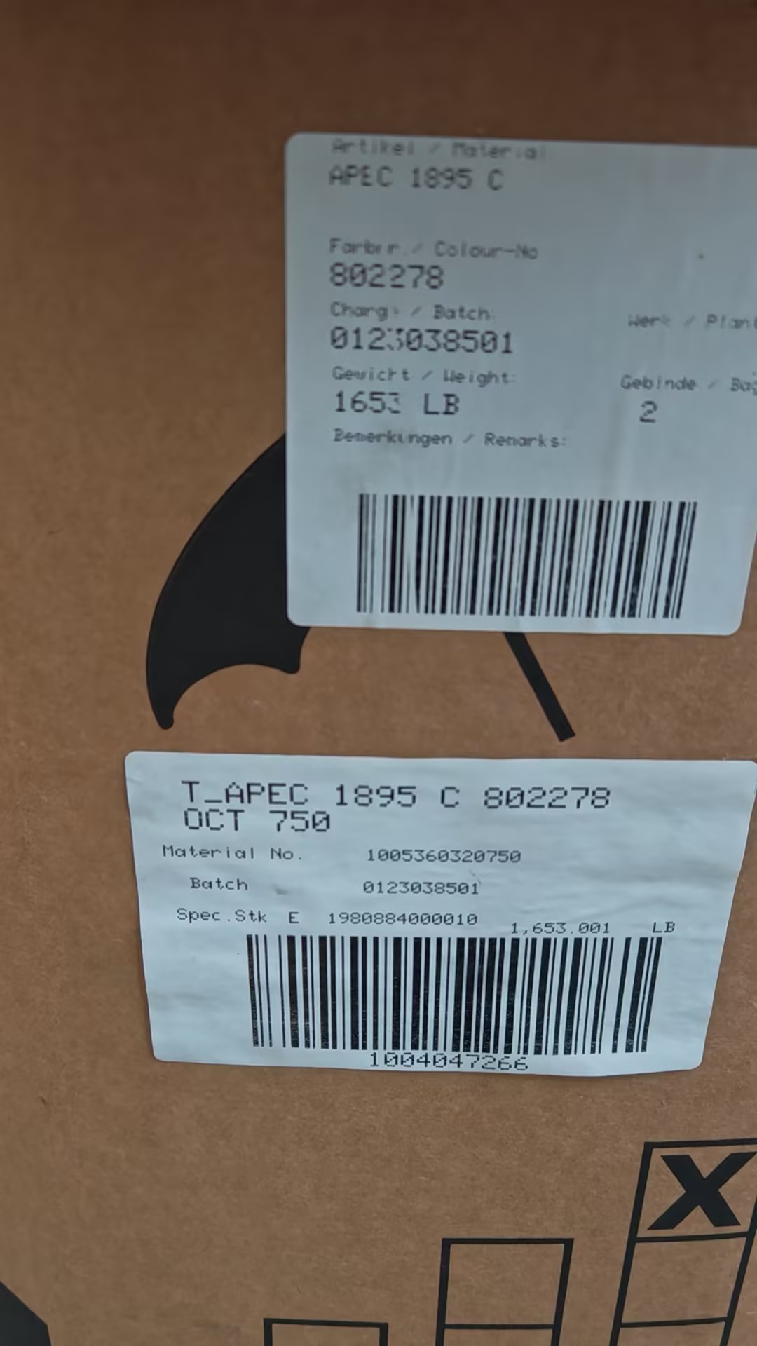 PC  1895 C 802278 COVESTRO GERMANY